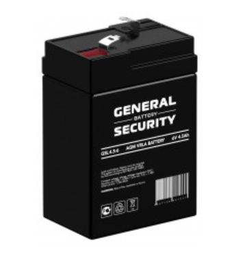 Фото №2 Аккумулятор GSL 6В 4,5Ач (GSL4.5-6 GENERAL SECURITY)