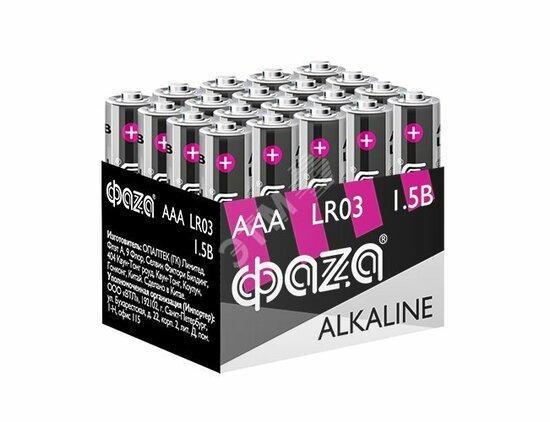 Фото №2 Элемент питания LR03 (AAA) алкалиновая уп. 20 шт. ФАZА Alkaline Pack-20 (5028128)