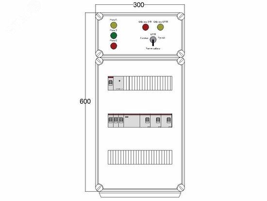Фото №2 Щит управления электрообогревом DEVIBOX HR 3x4400 D330 (в комплекте с терморегулятором и датчиком температуры) (DBR135)