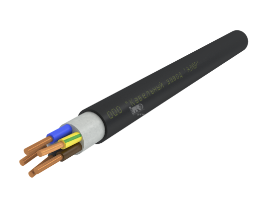 Фото №2 Кабель силовой ППГнг(А)-HF 5х4ок(N.PE)-0.66 однопроволочный черный (барабан)