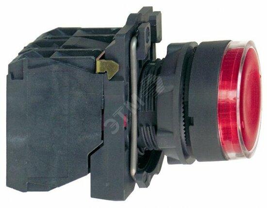 Фото №2 Кнопка 22мм 48-120В красная с подсветкой (XB5AW34G5)