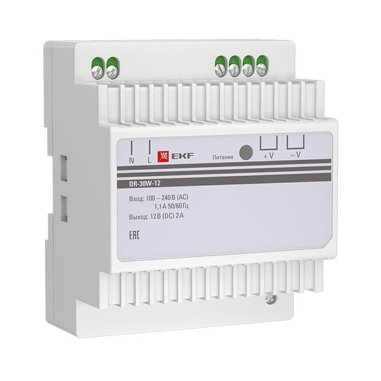 Фото №2 Блок питания 12В DR-30W-12 EKF PROxima (dr-30w-12)