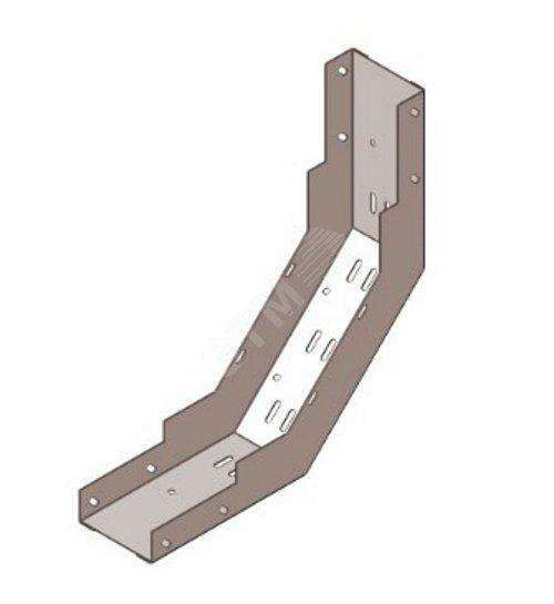 Фото №2 Лоток замковый перфорированный КПЗ 200х100-90 УТ1,5 для поворота трассы вверх на 90, оцинкованный лист(толщина покрытия 10 -18 мкм), S1,6 (П0000001460)