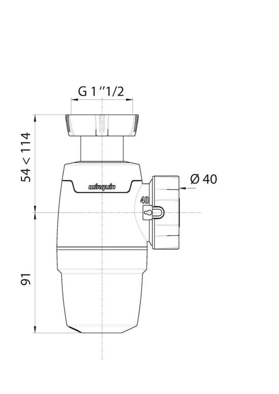 Фото №2 Сифон WIRQUIN NEO для мойки без выпуска 1'1/2 х 40 мм (30987072)