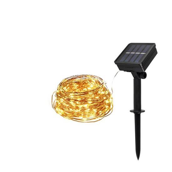 Фото №3 Cадовая гирлянда Золотые нити'' на медном проводе на солнечной батарее