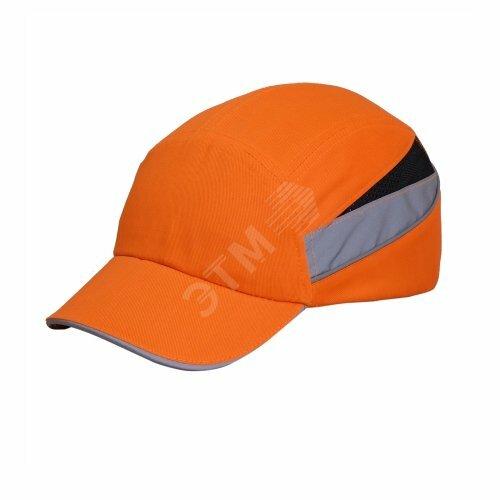 Фото №2 Каскетка RZ BioT CAP оранжевая (защитная, ударопрочная, укороченный козырек, светоотражающие вставоки, регулировка по размеру головы с 56 см по 59 см с помощью застежки-блочк, -10°C + 50°C ) (92214)