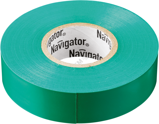 Фото №2 Изолента ПВХ зеленая 19мм 20м Navigator NIT-A19-20/G (71113)