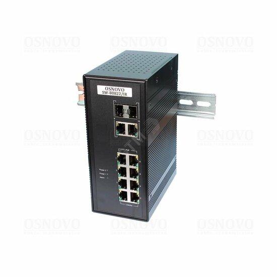 Фото №2 Промышленный PoE коммутатор Gigabit Ethernet на 10 портов. (SW-80822/IR)