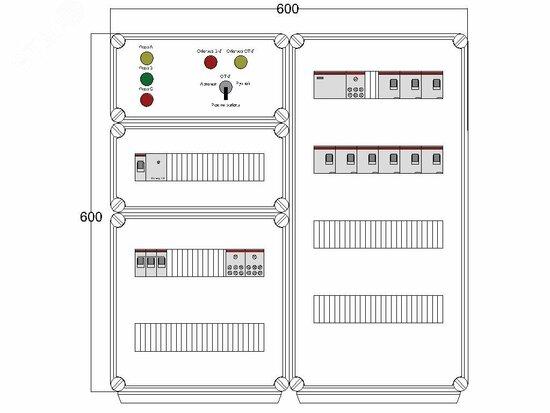 Фото №2 Щит управления электрообогревом DEVIBOX HR 9x2800 D330 (в комплекте с терморегулятором и датчиком температуры) (DBR127)