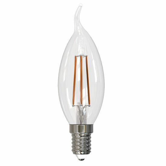 Фото №2 Лампа светодиодная диммируемая LED-CW35-9W-4000K-E14-CL-DIM GLA01TR Форма свеча на ветру прозрачная. Серия Air Белый свет 4000K Картон (UL-00005190)