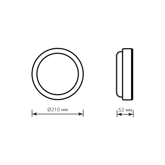Фото №6 Светильник светодиодный ДБП-24 Вт 1950 Лм 4000K IP65 D210х52 мм ЖКХ круг Elementary Gauss (126411224)