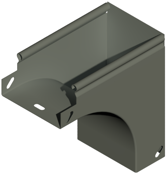 Фото №2 Угол вертикальный внешний 150х100-90 S=1.0мм оцинкованный (STGO.1510.910)