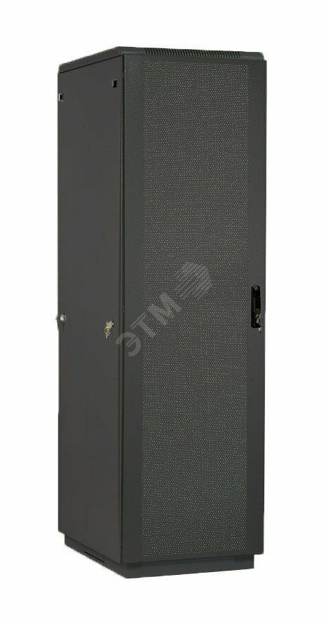 Фото №2 Шкаф телекоммуникационный напольный 42U (600х1000) дверь перфорированная 2 шт черный (ШТК-М-42.6.10-44АА-9005)