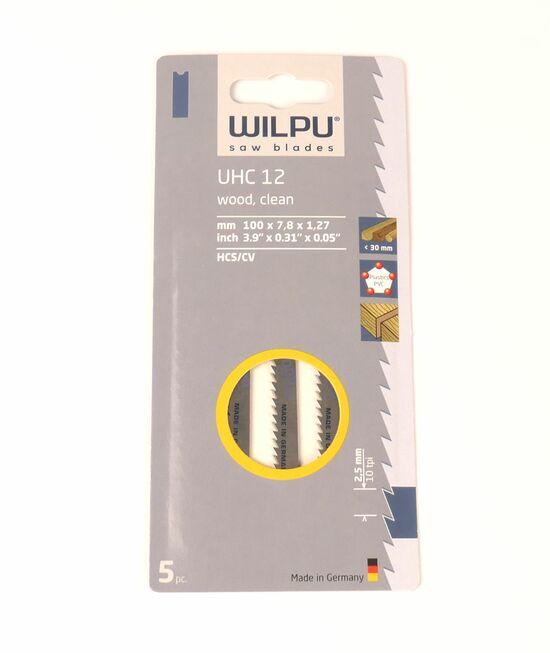 Фото №2 Пилка для лобзика UHC 12 х5шт/уп для дерева до 30мм, пластмассы (чистый рез) (0411000005)