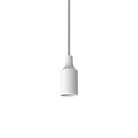 Фото №4 Светильник подвесной декоративный PL012 с проводом 1м E27 Модерн белый Gauss (PL012)