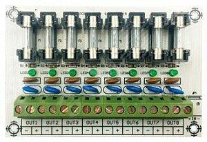Фото №2 Модуль расширения для блока питания на 8 выходов с индивидуальными предохранителями (ST-PS108FB)