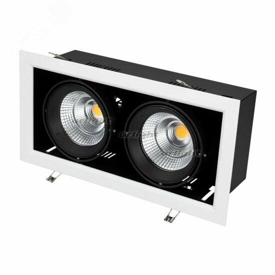 Фото №2 Светильник CL-KARDAN-S375x190-2x25W Warm3000 (WH-BK, 30 deg) (ARL, IP20 Металл, 3 года) (028863)