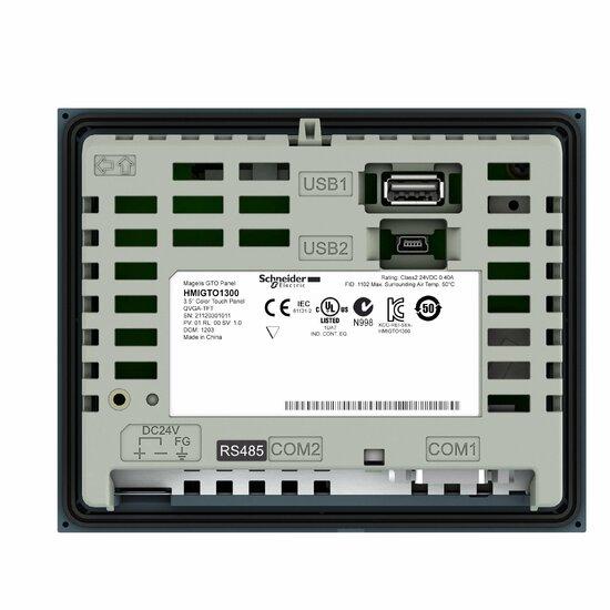 Фото №2 Терминал сенсорный цветной 3.5 дюйм. TFT 6 кнопок 1 RJ45 RS232/485 Ethernet TCP/IP 96Mб/512Кб (HMIGTO1310)