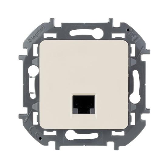 Фото №2 INSPIRIA розетка информационная RJ 45  категория 5e UTP  слоновая кость (673826)