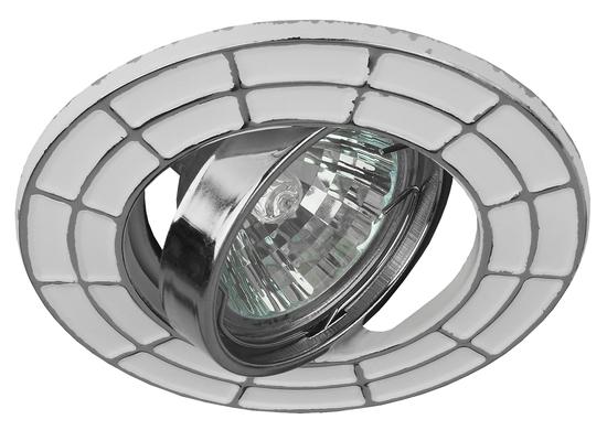 Фото №2 Светильник штампованный поворотный MR16,12V/220V, 50W белый/хром ST7A CH/WH  ЭРА (Б0036491)