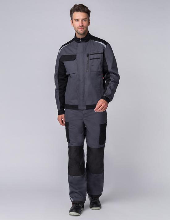Фото №2 Костюм Милан (ткань Карелия,260) брюки, серый черный, 56-58  182-188 (87475110)