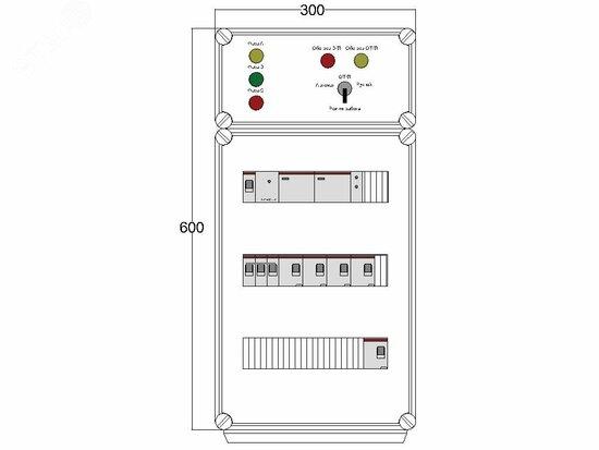 Фото №2 Щит управления электрообогревом DEVIbox HS 5x3400 D330 (в комплекте с терморегулятором и датчиком температуры) (DBS137)