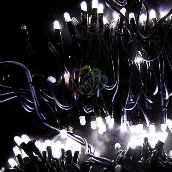 Фото №2 Гирлянда профессиональная Дюраплей LED 20м 200LED черный провод мерцающий Flashing (каждый 5-й диод) белый (315-175)
