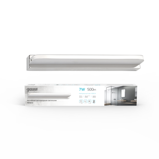 Фото №4 Светильник светодиодный настенный ДПБ-7 Вт 455 Лм 200-240 В 420 мм LED акцентный BR003 Venera Gauss (BR003)