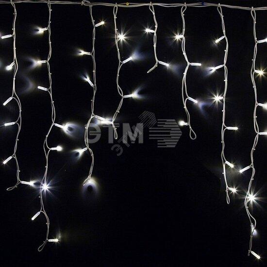 Фото №2 Гирлянда профессиональная Айсикл (бахрома) светодиодный, 5,6 х 0,9 м, белый провод КАУЧУК, 230 В, диоды белые, 240 LED NEON-NIGHT (255-285)