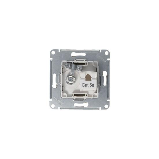 Фото №5 Розетка ATLASDESIGN двойная компьютерная+ТВ RJ45+TV категория 5E механизм алюминий (ATN000389)