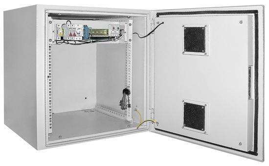 Фото №2 Шкаф уличный ITK LINEA O 15U 650x600, IP55 металл дверь, серый (LO35-15U66-M55)