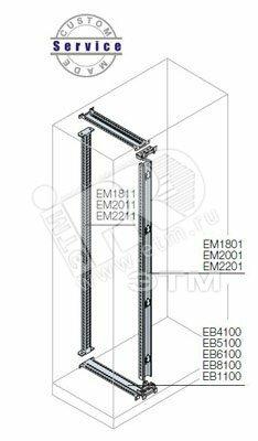 Фото №2 Стойка задняя для кабельной секции H1800мм (EM1811)