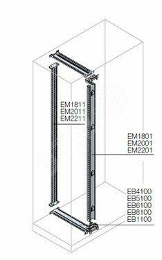 Фото №3 Стойка задняя для кабельной секции H1800мм (EM1811)