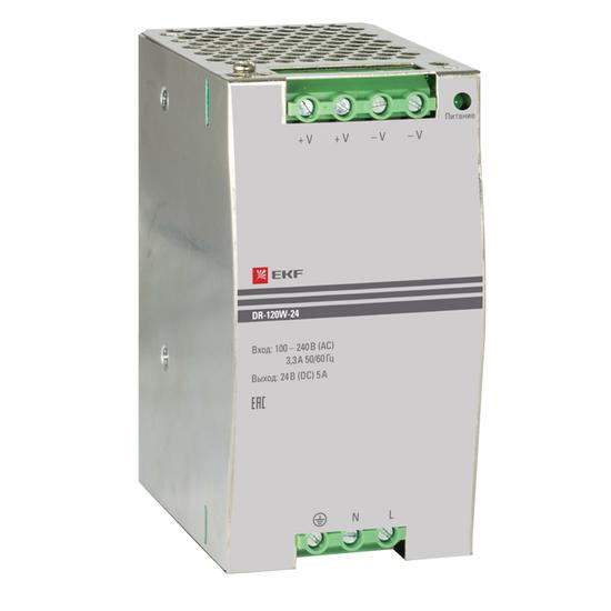 Фото №2 Блок питания 24В DR-120W-24 PROxima (dr-120w-24)