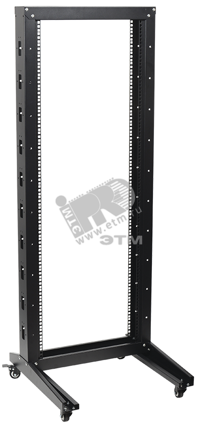 Фото №2 Стойка 19дюйм однорамная 47U 600x600 на роликах серая (LF35-47U66-1R)