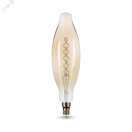 Фото №2 Лампа светодиодная LED 8 Вт 620 Лм 2400К теплая Е27 BT120 golden flexible Filament Gauss