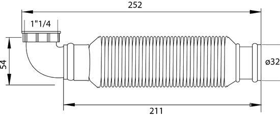 Фото №2 Сифон SENZO для раковины без выпуска 1'1/4 x 32 мм соединение PUSH-FIT (30719168)