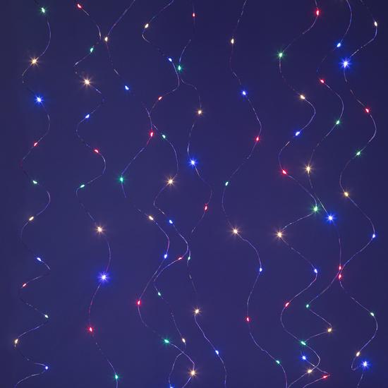 Фото №3 Гирлянда Занавес с пультом, мультиколор, 300 LED, 3*3 м, с пультом, USB, 220 V, IP20 ЕGNIG - ZM ЭРА