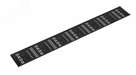 Фото №2 Органайзер кабельный вертикальный перфорированный в шкаф 27U, металлический, цвет черный (RAL 9004) (VCM-27U-BK)
