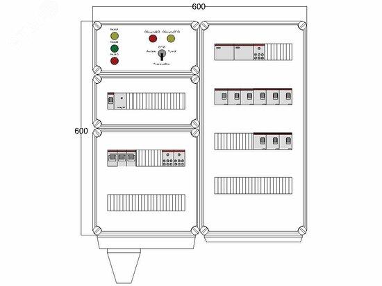 Фото №2 Щит управления электрообогревом DEVIBOX HR 9x4400 D330 (в комплекте с терморегулятором и датчиком температуры) (DBR139)