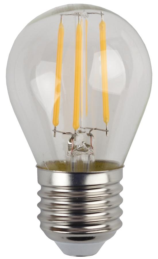 Фото №4 Лампа светодиодная F-LED P45-9w-840-E27  (филамент, шар, 9Вт, нейтр, E27) (10/100/4000) ЭРА