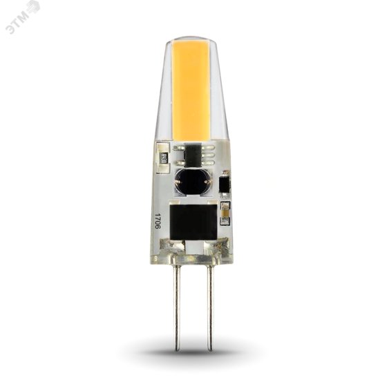 Фото №4 Лампа светодиодная LED 2 Вт 200 Лм 4100К белая G4 капсула 220 В силикон Black Gauss