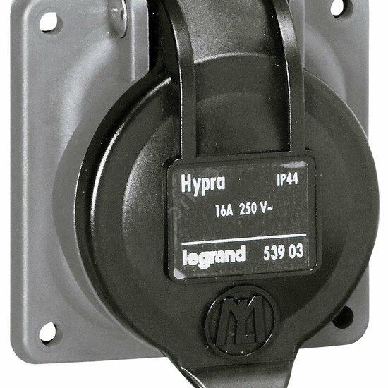 Фото №2 Розетка встраиваемая IP44 2К+З 250v 16А Hypra