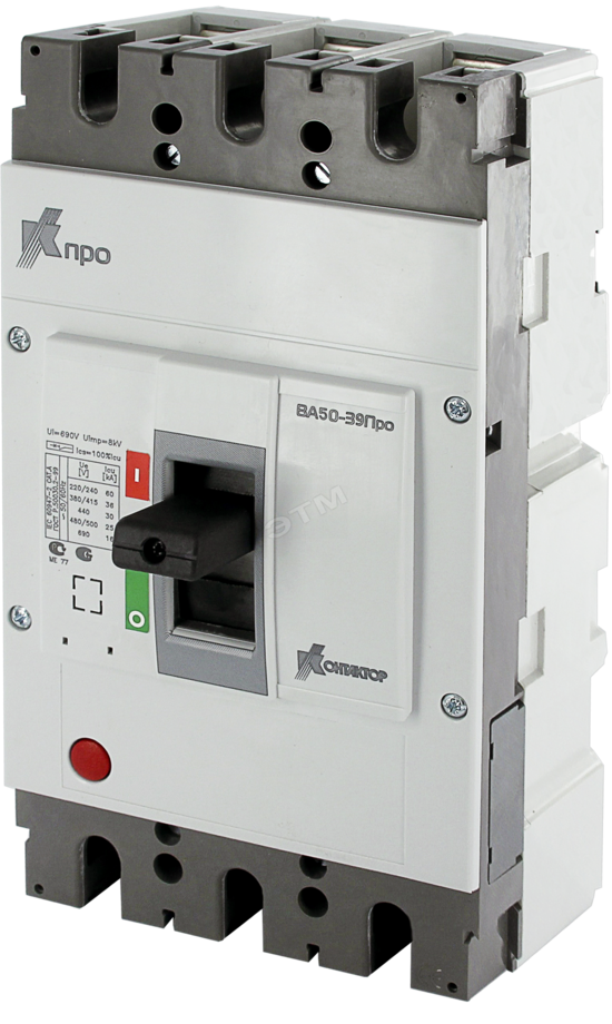 Фото №2 Выключатель автоматический ВА 5039 Про  3P  400А  Icu-70kA (630П) (7003008)