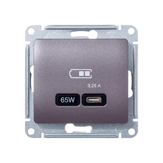 Фото №3 GLOSSA USB РОЗЕТКА тип-C 65W высокоскор.заряд. QC, PD, механизм, СИРЕН.ТУМАН (GSL001427)