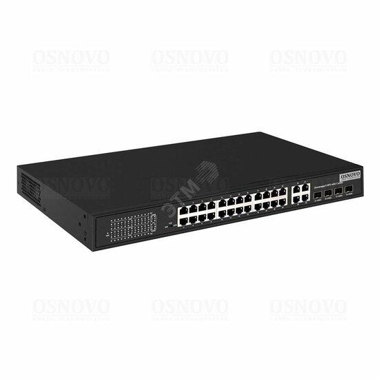 Фото №2 PoE коммутатор Fast Ethernet на 24 x RJ45 портов + 4 x GE Combo uplink порта. (SW-62444(400W))