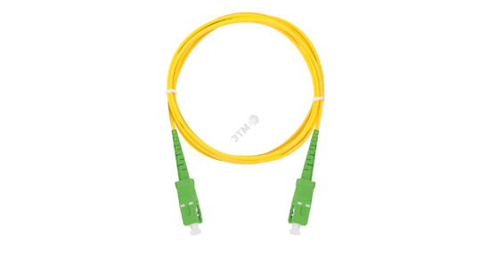 Фото №2 Шнур оптический соединительный SM 9/125 OS2 SC/APC-SC/APC одинарный LSZH (NMF-PC1S2C2-SCA-SCA-002)