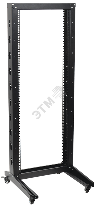 Фото №2 Стойка однорамная 19' 32U 600x600 на роликах черная (LF05-32U66-1R)