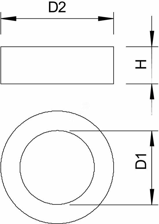 Фото №2 Уплотнительное кольцо для кабельного ввода PG16 (106 Z DI PG16)