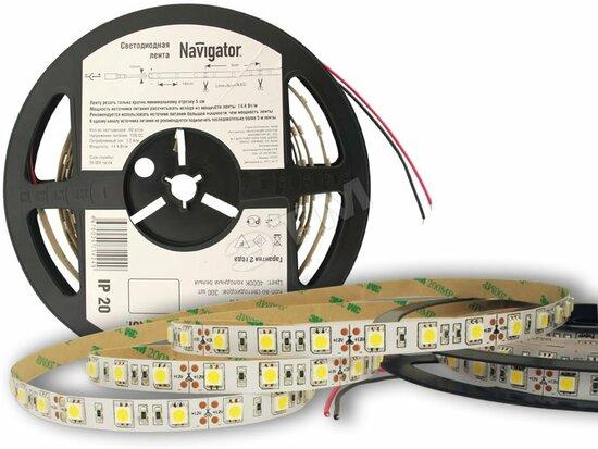 Фото №2 Лента светодиодная LEDх60/м 5м 14.4w/m 12В белый (71424 NLS-5050)